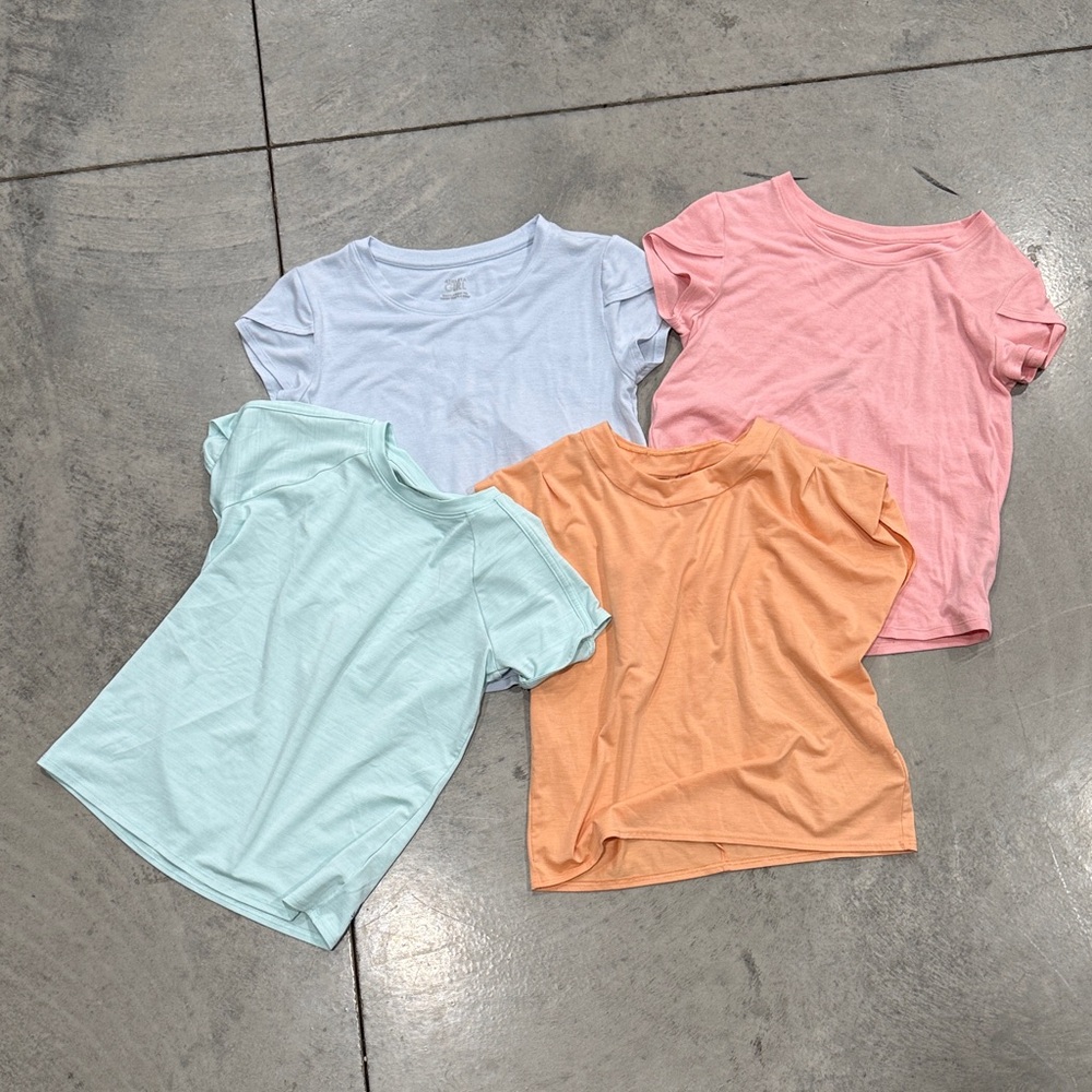 Athleta Girl Short Sleeve Tees - Blue, Pink, Orange, Mint